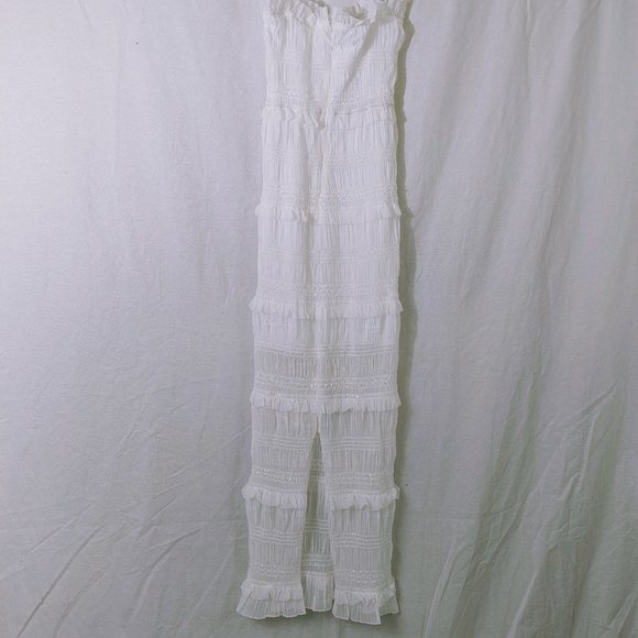 Commense White Sleeveless Ruched Spring/Summer Dress Size S - Picture 8 of 9